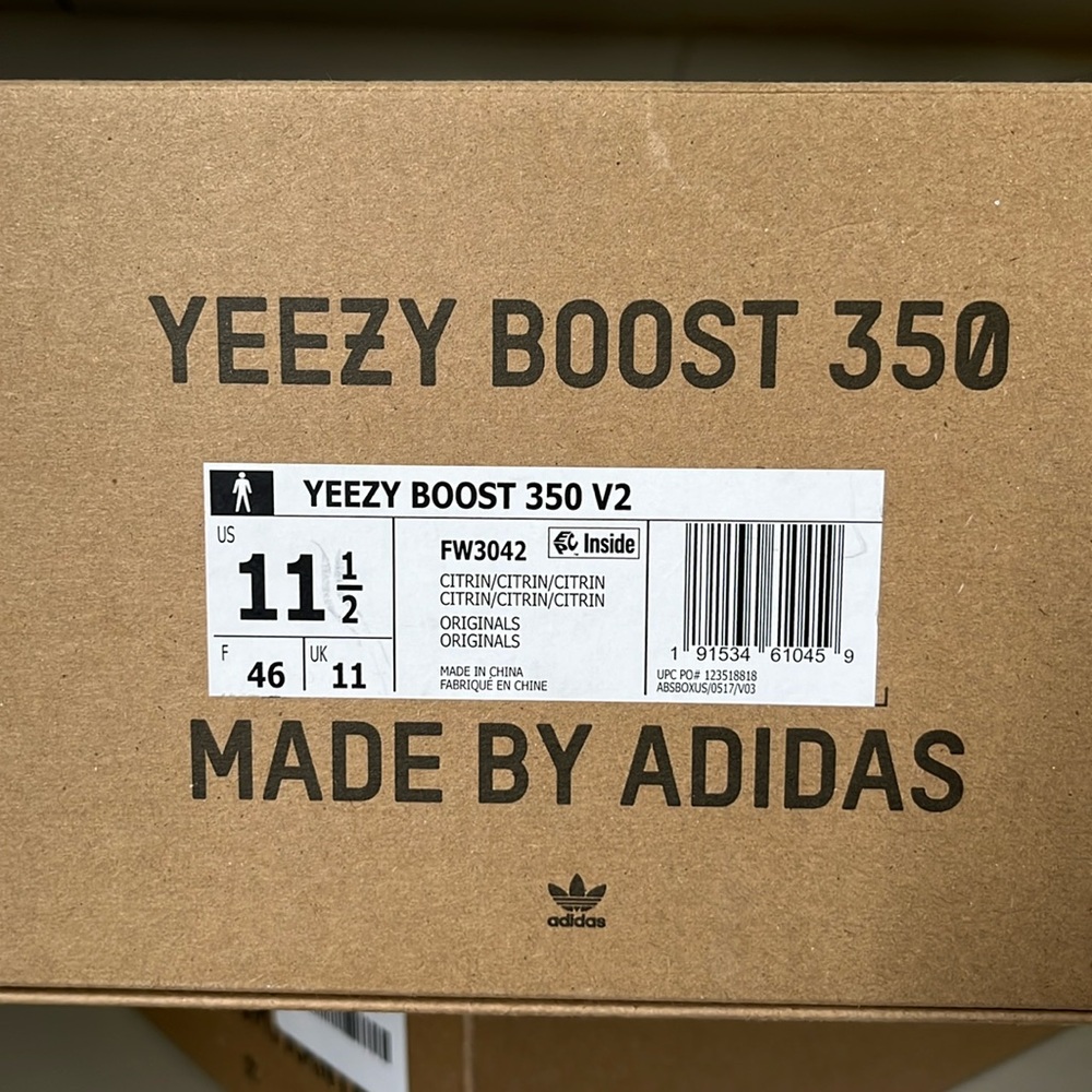 Yeezy Adidas Boost V2 Citrin